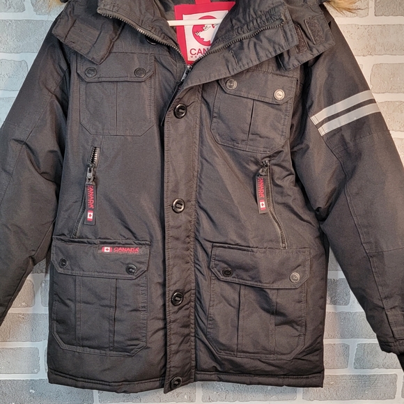 Canada Weather Gear Winter Cold Weather Faux Fur Trim Hooded Parka Coat L - Picture 3 of 15